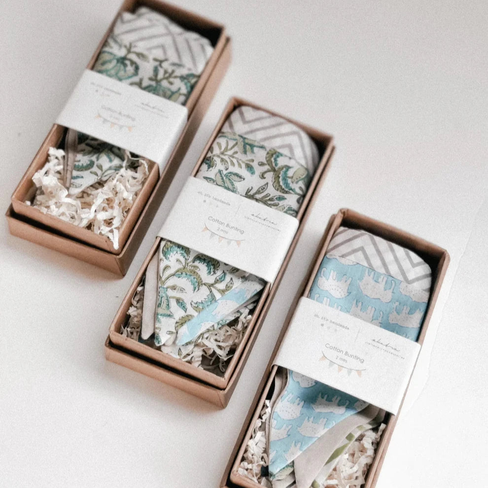 Sustainable Blockprinted Cotton Bunting | Assorted designs