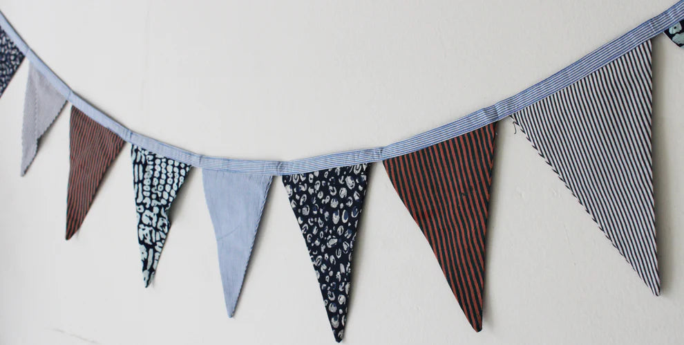 Sustainable Blockprinted Cotton Bunting | Assorted designs