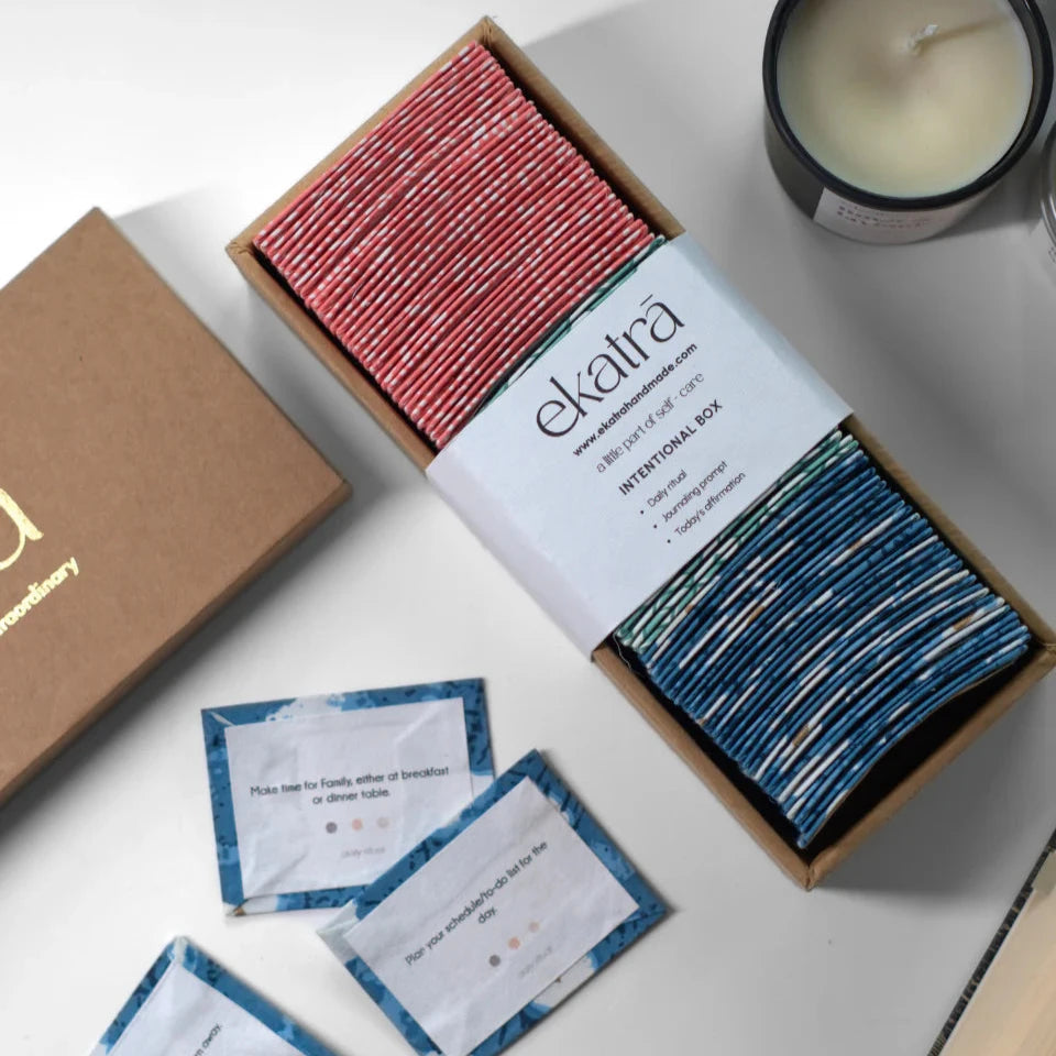 Sustainable Intentional Box | Blockprinted Cloth Backing