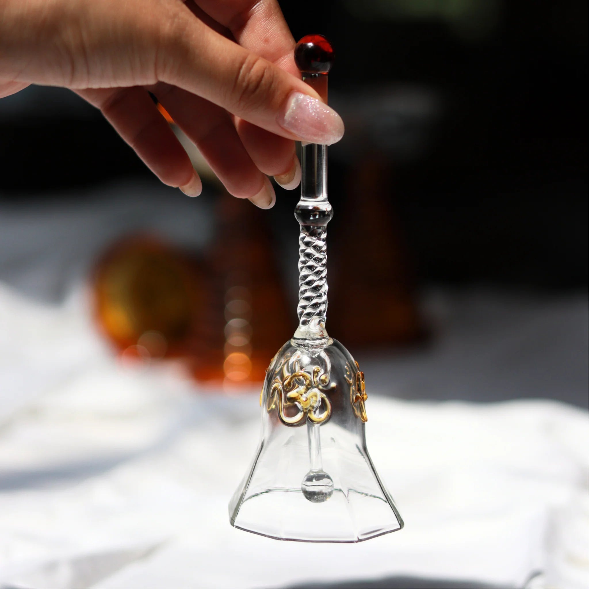 Ringing Glass Bell | Amber